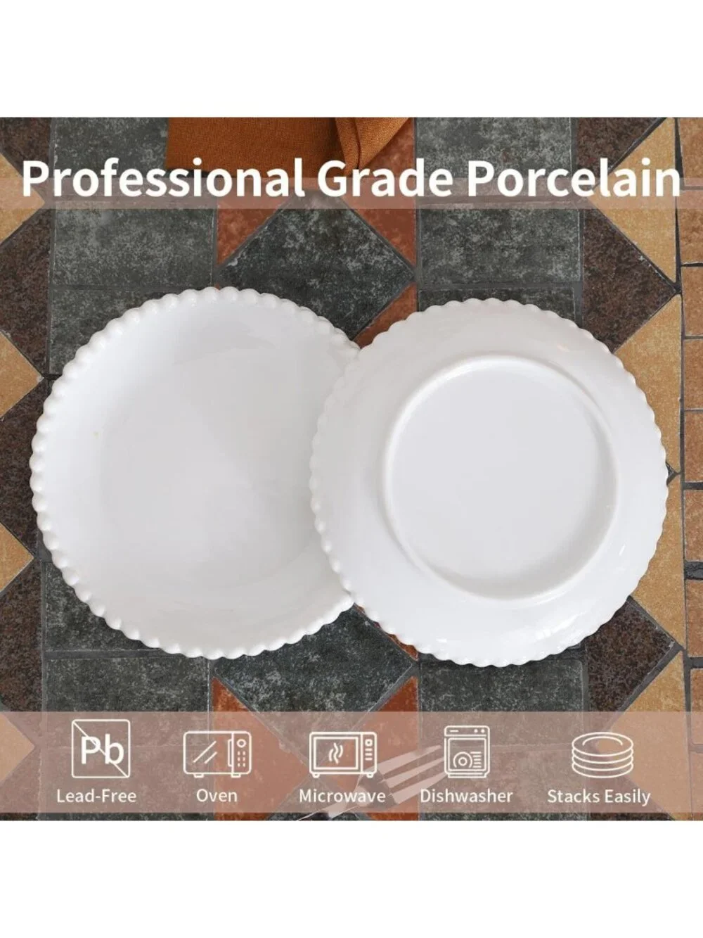 Set of 18 Small Ceramic Dessert Plates - 5.5 Inch Appetizer Dishes for Parties